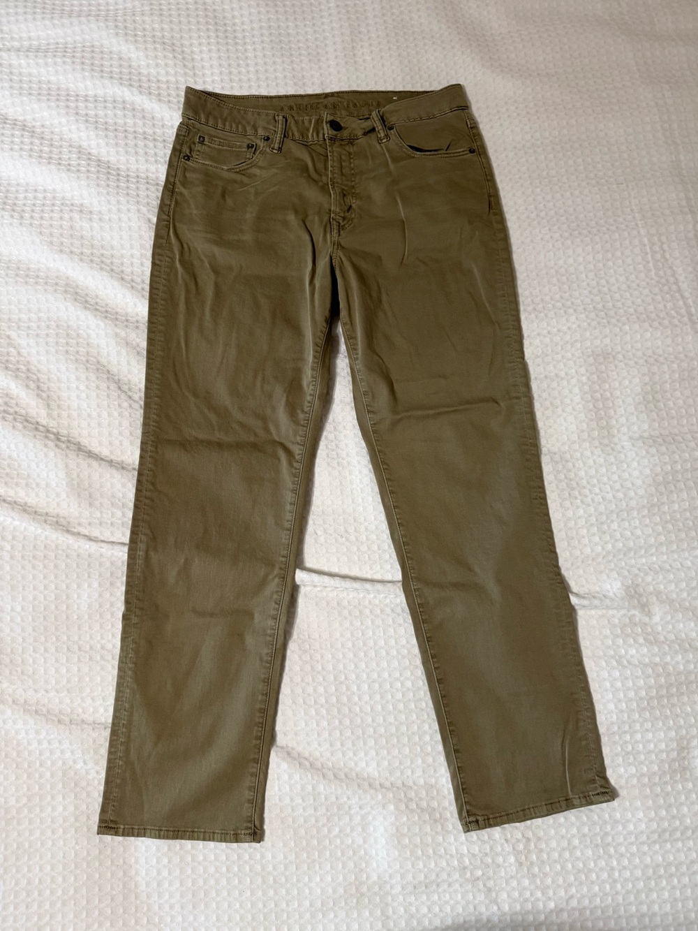 American Eagle Outfitters Men's Khaki Straight Jeans
